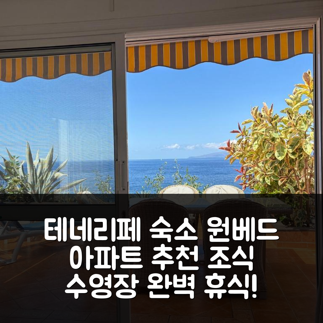 테네리페 숙소 여행 호텔 추천 익스크루시브 프론트라인 원베드 아파트 | 조식과 수영장으로 즐기는 완벽한 휴식지 6가지 팁
