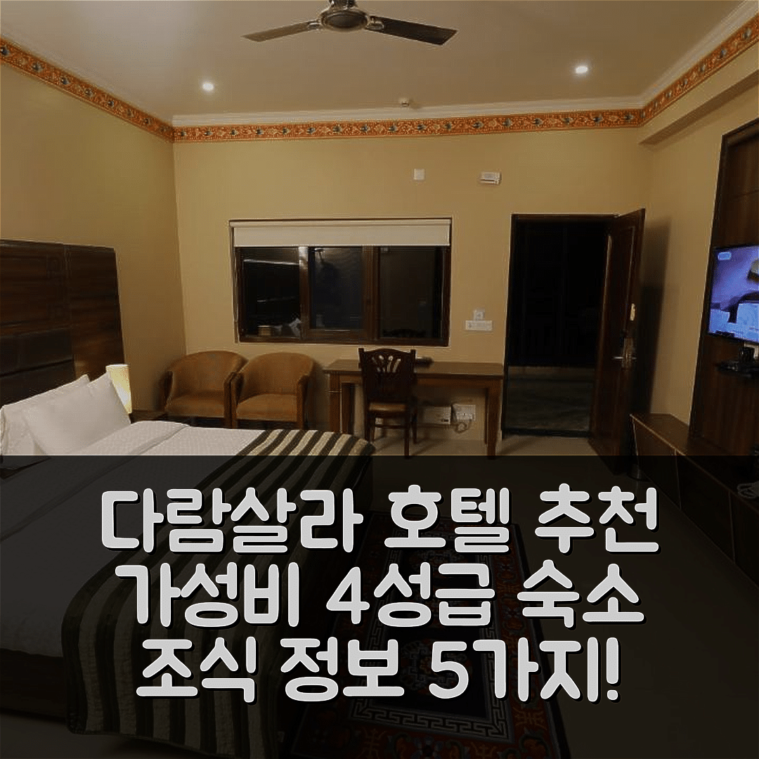 다람살라 숙소 여행 호텔 추천 노르부 하우스 | 가성비 좋은 4성급 위치와 조식 정보 5가지