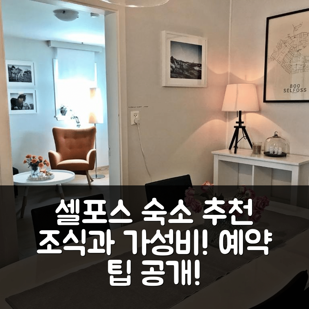 셀포스 숙소 여행 호텔 추천 아파트 19 | 조식과 가성비가 뛰어난 5가지 이유와 예약 팁