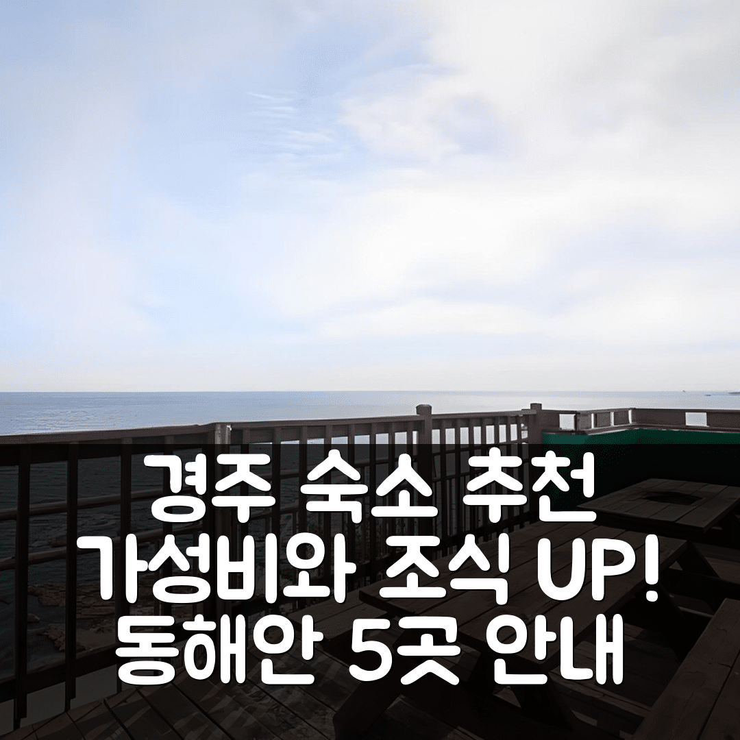 경주 숙소 여행 호텔 추천 동해안펜션 | 가성비와 조식이 뛰어난 5가지 이유와 편리한 위치 안내